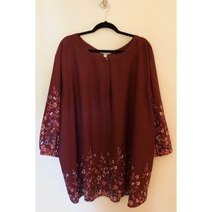 Woman Within Plus Size Floral Blouse